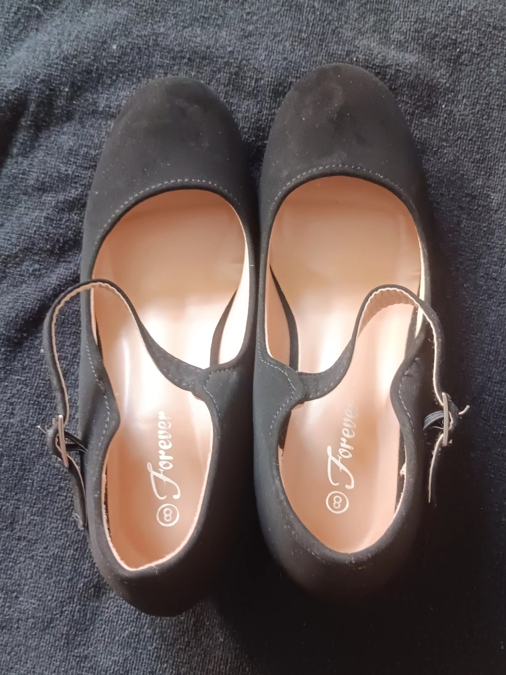 Forever 21 Black T-Strap Women's Ballet Flats